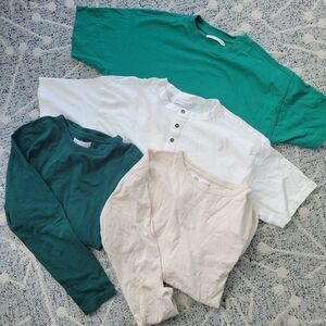 Zara Boys Solid Shortsleeve & Longsleeve Bundle